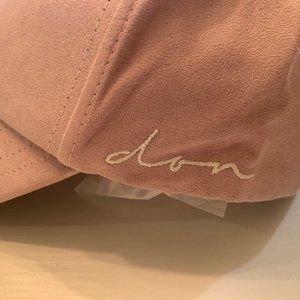 Pink Suede Baseball Cap